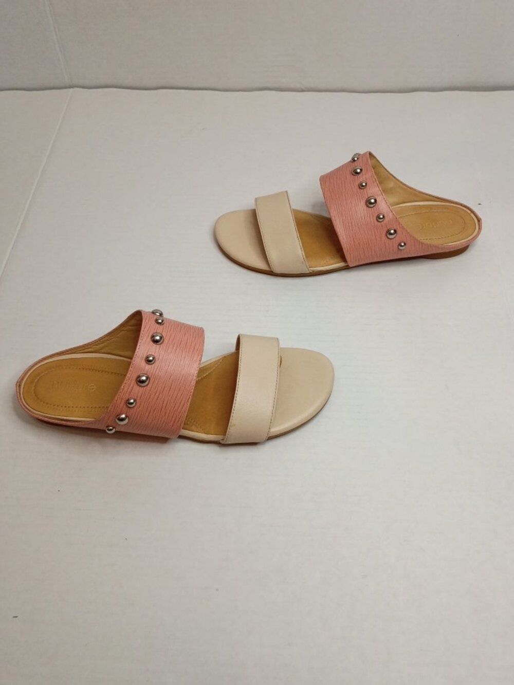 Nurture Cassandrah Studded Slide Sandals Pink Cream Women’s 8M - Picture 4 of 10